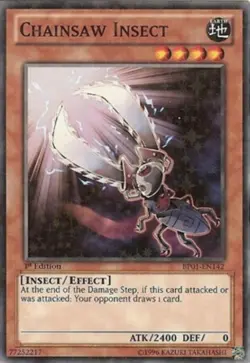 1x (NM) Chainsaw Insect - BP01-EN142 - Starfoil Rare - 1st Edition YuGiOh - Image 1