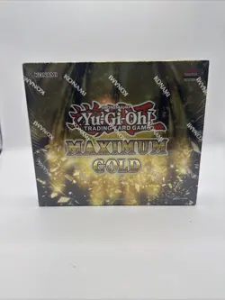 2020 YU-GI-OH MAXIMUM GOLD 1st EDITION BOOSTER BOX SEALED (4 PACKS) 83717851066 - Image 1