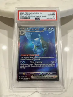Pokemon TCG Blastoise Sir 200/165 Scarlet & Violet Holo Rare Card PSA 10 English - Image 1