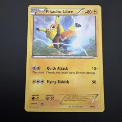 Pikachu Libre Holo Rare 30/30 Pokemon Card LP - Image 1