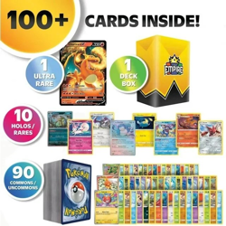 New Ultra/Double Rare Battle Bundle | 100+ Pokemon Cards | Deck Box Included - Image 2