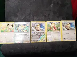 Pokemon Meowth Lot Of 5 Cards, #11PC Lot - Image 1