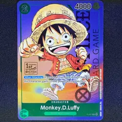 Monkey D Luffy P-037 1st Anniversary Tournament STAMP Promo Holo One Piece Card - Image 1