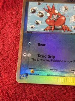 Corphish 54/97 Dragon Reverse Holo E Reader Pokemon Card Lp - Image 2