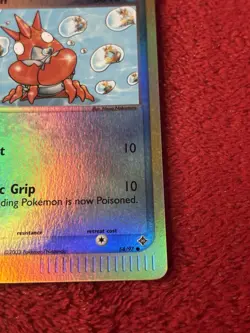 Corphish 54/97 Dragon Reverse Holo E Reader Pokemon Card Lp - Image 3