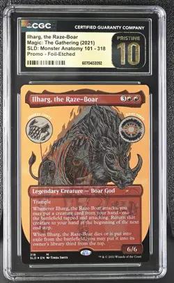 ILHARG, THE RAZE-BOAR Secret Lair Foil Monster Anatomy CGC Pristine 10 MTG - Image 1