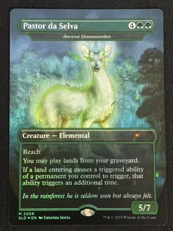 1x MTG Pastor da Selva - Ancient Greenwarden (Rainbow Foil) - (SLD) #2059 - Image 1