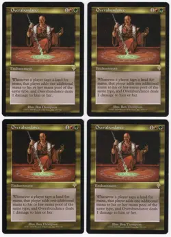 Overabundance x4 4x 2000 Invasion PLAYSET Multi-Color Enchantment MTG NM AZ4 - Image 1