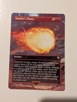 1 x Duelist's Flame - Foil - Borderless - Commander: Final Fantasy - NM-Mint - M - Image 1