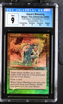 GAEA'S BLESSING Timeshifted Foil CGC 9 MTG [Nostalgium] - Image 1
