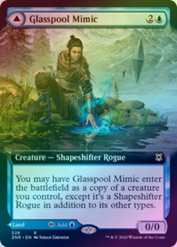 Glasspool Mimic/Shore (Extended Art) Foil - Near Mint - MTG Zendikar Rising ZNR - Image 1