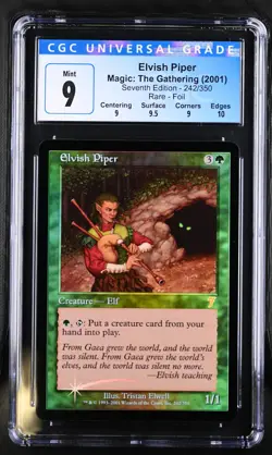 ELVISH PIPER 7th Edition Foil Rare CGC 9 Q++ MTG [Nostalgium] - Image 1