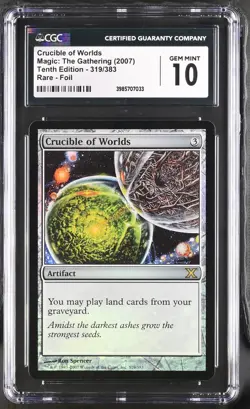 CRUCIBLE OF WORLDS 10th Edition Foil CGC 10 Gem Mint MTG [Nostalgium] - Image 1