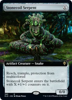 1x Stonecoil Serpent - Foil - Extended Art Light Play MTG Magic - Kid Icarus - - Image 1