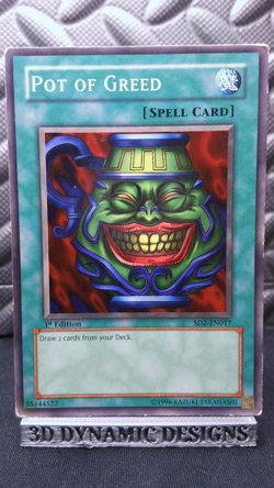 | Yugioh Pot of Greed SD2-EN017 1st Structure Deck Zombie Madness HP ?? | - Image 1