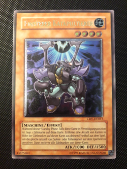 Yu-Gi-Oh! Finsterer Katapultierer, CRV-DE013, Ultimate Rare, 2. Auflage, Mint - Image 1