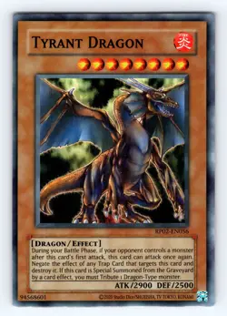 Yugioh Tyrant Dragon RP02-EN056 Super Rare - NM ?? - Image 1