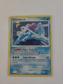 Suicune LV. 44 Holo Reverse Rare 19/132 Secret Wonders Pokemon Card-MP + 4 cards - Image 1
