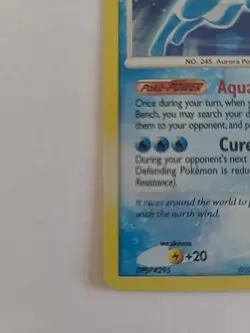 Suicune LV. 44 Holo Reverse Rare 19/132 Secret Wonders Pokemon Card-MP + 4 cards - Image 4