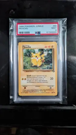 PSA 9 MINT 1999 JUNGLE POKEMON PIKACHU RED CHEEKS 60/64 #60 WOTC GRADED CARD - Image 3