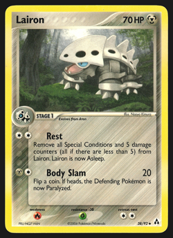 Lairon 38/92 EX Legend Maker Pokemon Card LP - Image 1