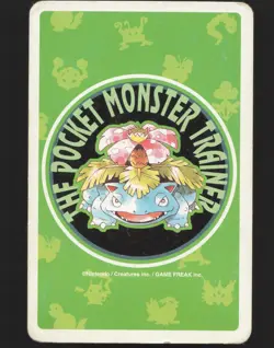 Moltres 4 of Clubs Japanese Pokemon Venusaur Green Poker Cards MP - Image 2
