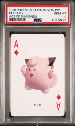 1998 POKEMON STADIUM YELLOW VERSION PLAYING CARDS CLEFAIRY PSA 10 - Image 1