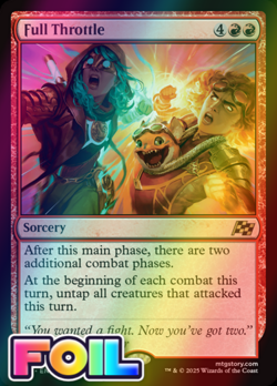 x1 Full Throttle DFT Aetherdrift MTG 127 FOIL RARE M/NM 1x - Image 1