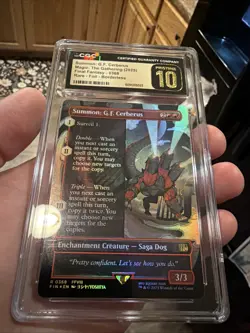 Summon: G.F. Cerberus Borderless Foil Final Fantasy CGC Pristine 10 Pop 1 ?? - Image 3