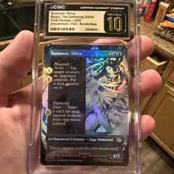 SUMMON: SHIVA Final Fantasy Borderless Foil FFX CGC Pristine 10 MTG Pop 2 - Image 1