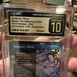 SUMMON: SHIVA Final Fantasy Borderless Foil FFX CGC Pristine 10 MTG Pop 2 - Image 4