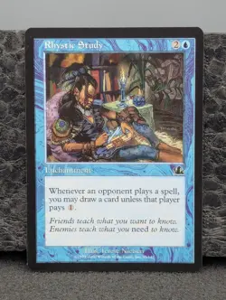 LP - Rhystic Study - Prophecy - Magic The Gathering Lightly Played English MTG - Image 1