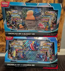 Pokemon Snorlax ex Blissey ,Greninja ex & King Special Collection Boxes. New - Image 1