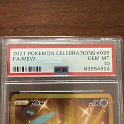 2021 Pokemon Celebrations Mew 025/025 Full Art Gold Rare PSA 10 (652) - Image 4