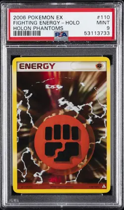 2006 POKEMON EX HOLON PHANTOMS #110 FIGHTING ENERGY-HOLO PSA 9 - Image 1