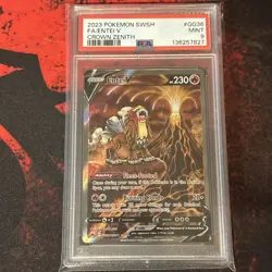 POKEMON Entei V PSA 9 MINT Full Art SWORD & SHIELD CROWN ZENITH #GG36 SWSH - Image 1