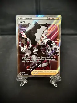 Pokemon TCG Piers Full Art Sword & Shield Darkness Ablaze 187/189 Ultra Rare NM - Image 1