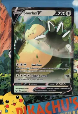 Pokemon TCG Snorlax V 141/202 Sword & Shield Ultra Rare Holo NM - Image 1