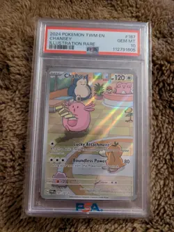 Pokemon TCG Chansey 187/167 Twilight Masquerade Holo PSA 10 - Image 1