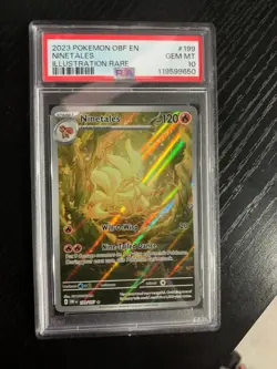 2023 Pokemon Ninetales Obsidian Flames Illustration Rare No. 199 - PSA 10 - Image 1