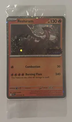 Pokemon Reshiram Stamped Promo Phantasmal Flames Sealed 017/094 Holo English - Image 1