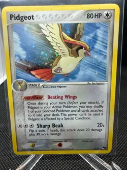 2005 Pokemon TCG Pidgeot Rare Pop Series 2 Holo 2/17 Promo - Image 1