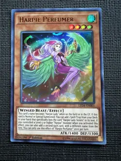 Yu-Gi-Oh! TCG Harpie Perfumer 1st Edition Ultra Rare LED4-EN001 NM - Image 1