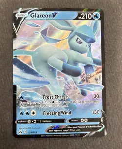 Pokemon TCG Cards Glaceon V 038/159 Crown Zenith Ultra Rare Holo - Image 1