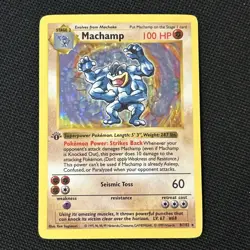 Machamp 8/102 1st Edition Base Set Shadowless) Never Played NM (Very Nice Card) - Image 1
