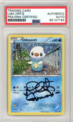 PSA Signed Lisa Ortiz Oshawott 4/12 2011 Mcdonald’s Promo Holo Pokemon Card - Image 1