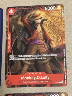 One Piece TCG Monkey D Luffy P-007 Tournament Pack Vol. 1 Promo Card LOT of 4 NM - Image 4