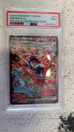 Twilight Masquerade Greninja EX Special Illustration Card 214/167 PSA 9 Mint - Image 1