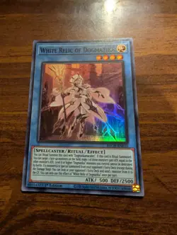 Yugioh Trading Card: White Relic of Dogmatika BACH-EN035 Super Rare 1st Ed NM - Image 1