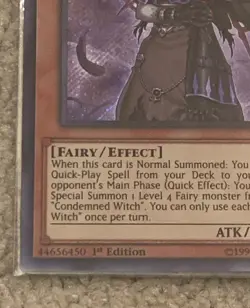 Condemned Witch NM Secret Rare (SOFU-EN028, 1st Edition) Yugioh Card - Image 3